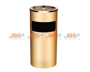 SS108-G Gold Dyed Bin Round c/w Ashtray Top