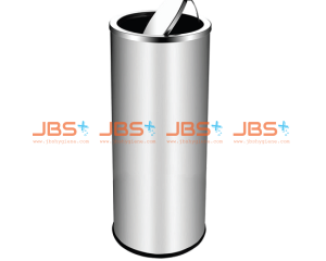 SS126-H Stainless Steel Bin Round c/w Flip Top