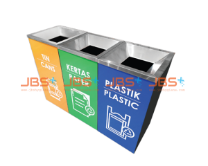 SS110-LB CM3 Powder Coated Recycle Bin Square c/w Open Top