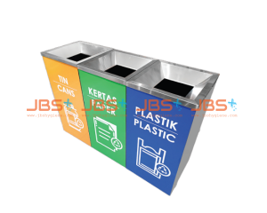SS110-L CM3 Stainless Steel Recycle Bin Square c/w Open Top
