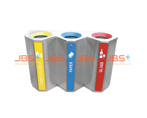 Stainless Steel Recycle Bin - Triangle (3IN1)