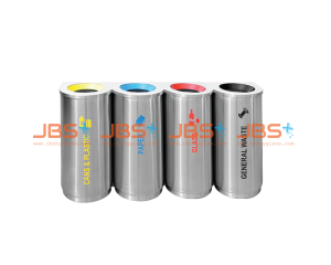 Stainless Steel Recycle Bin - Round (4IN1)