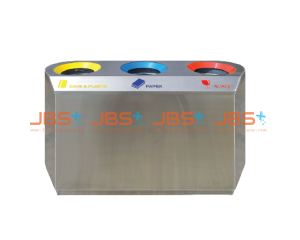 Stainless Steel Recycle Bin - Flat (3IN1)