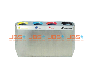 Stainless Steel Recycle Bin - Flat (4IN1)