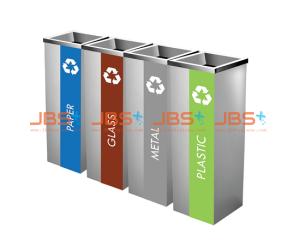 SS110 (4IN1) Stainless Steel Recycle Bin Rectangular c/w Open Top