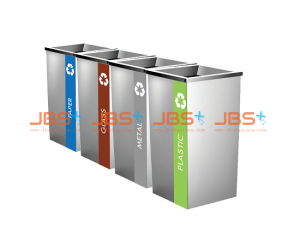 SS110-LB (4IN1) Stainless Steel Recycle Bin Rectangular c/w Open Top