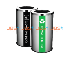 SS106 (2IN1) Stainless Steel Recycle Bin Rectangular c/w Open Top