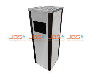 SS413 Stainless Steel Bin + Silkscreen Bin Rectangular c/w Ashtray Top